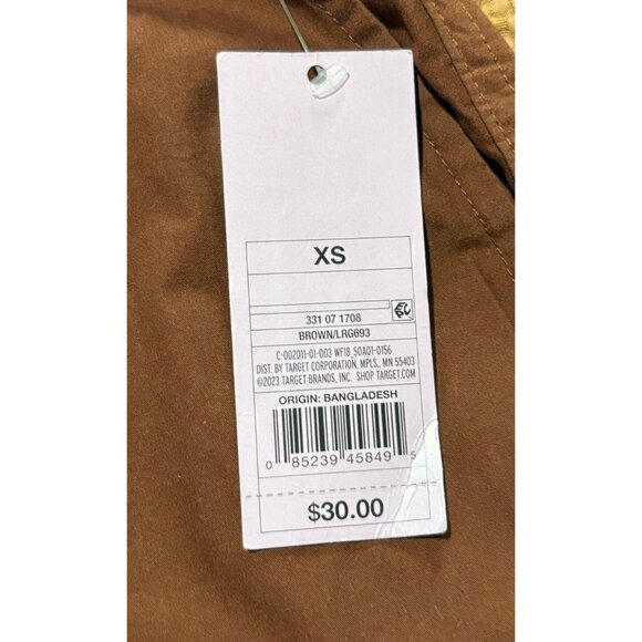 Wild Fable Brown Parachute Pants Mid Rise baggy Drawstring Pull On XS - Picture 5 of 10